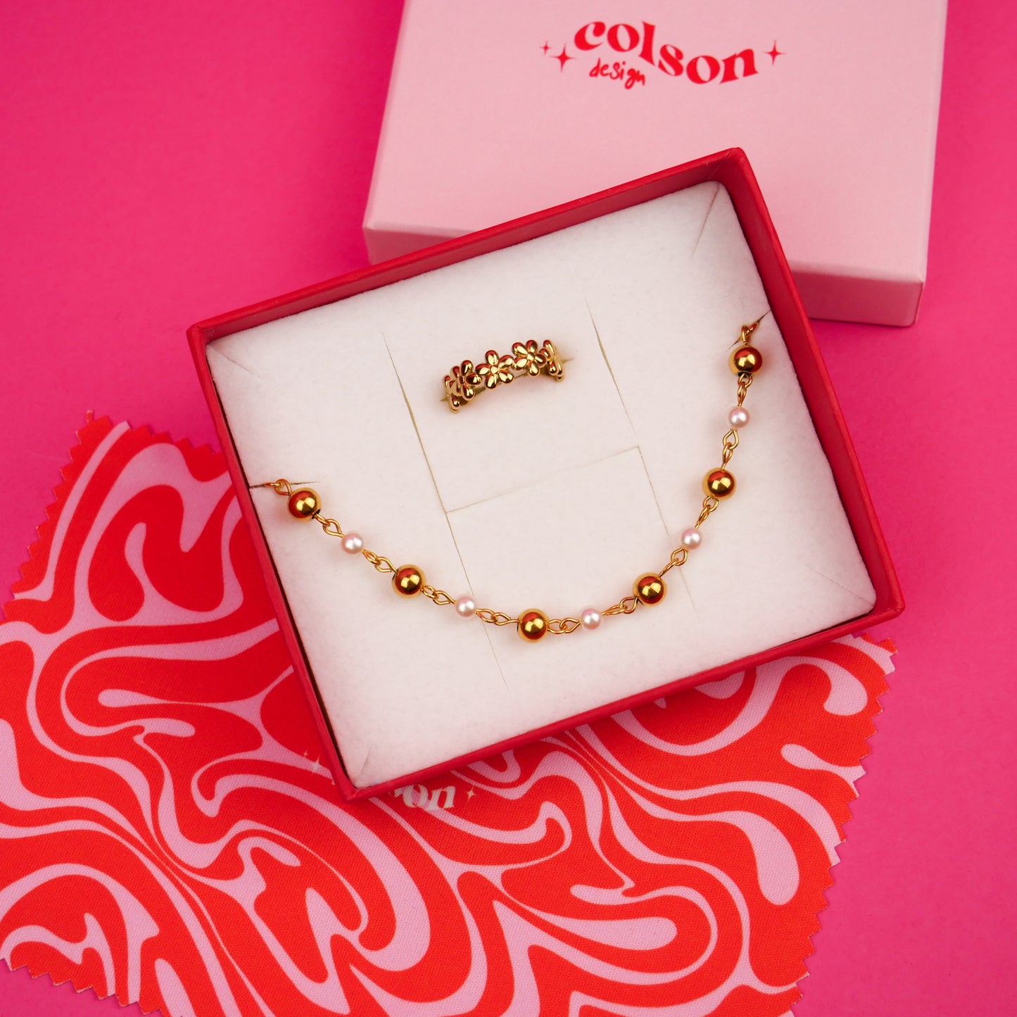 SOFTIE - gold set (bracelet & ring)