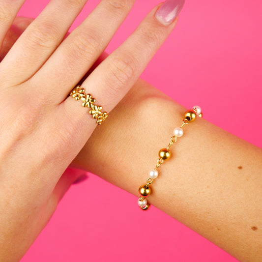 SOFTIE - gold set (bracelet & ring)