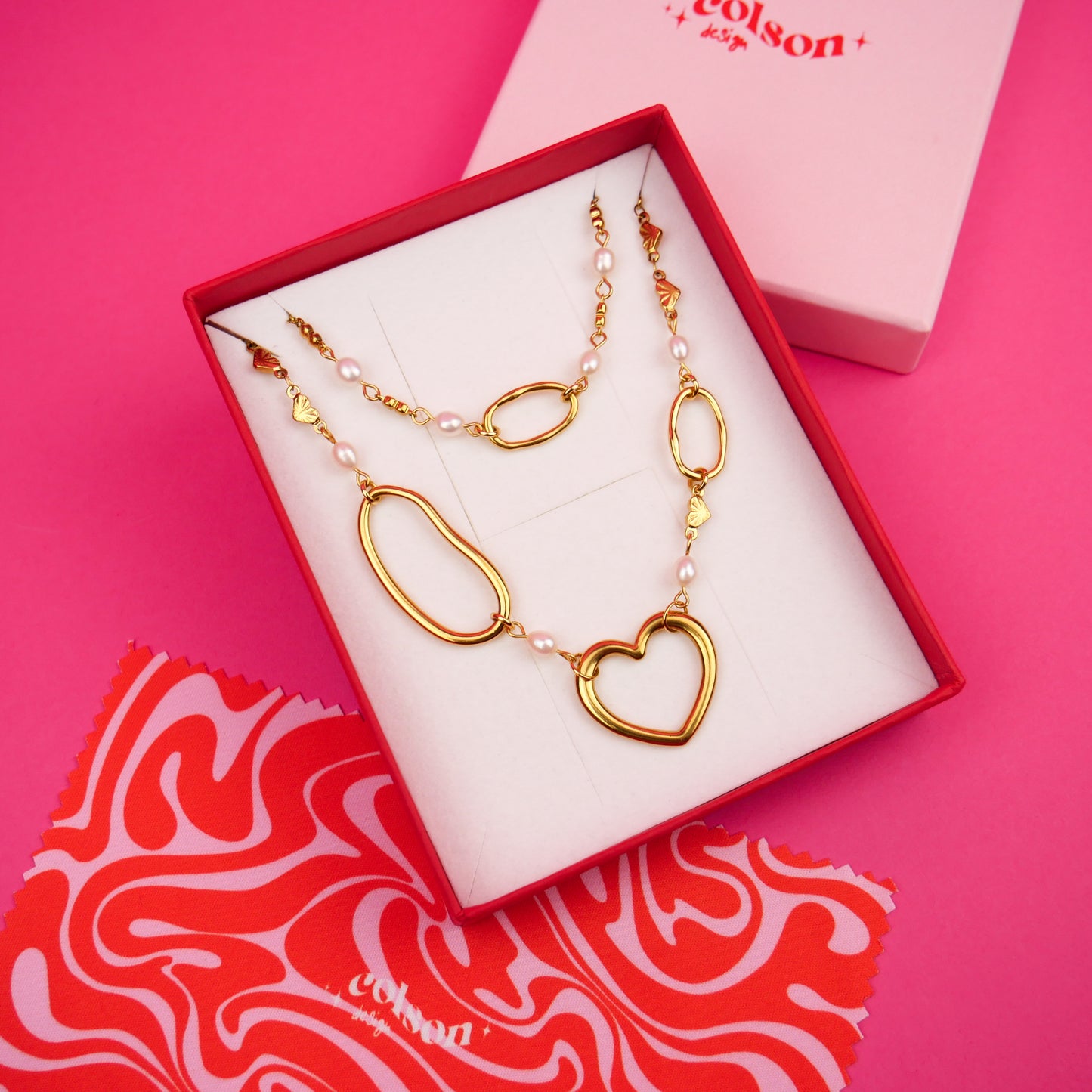 IDYLLE - coffret doré (collier & bracelet)