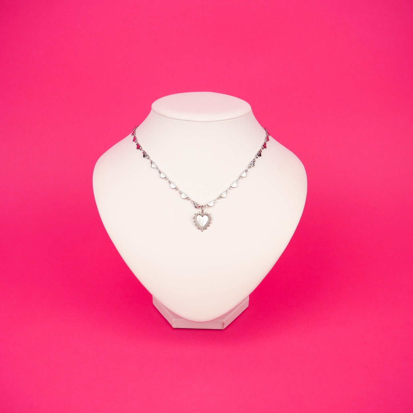 SECRET HEART - silver necklace