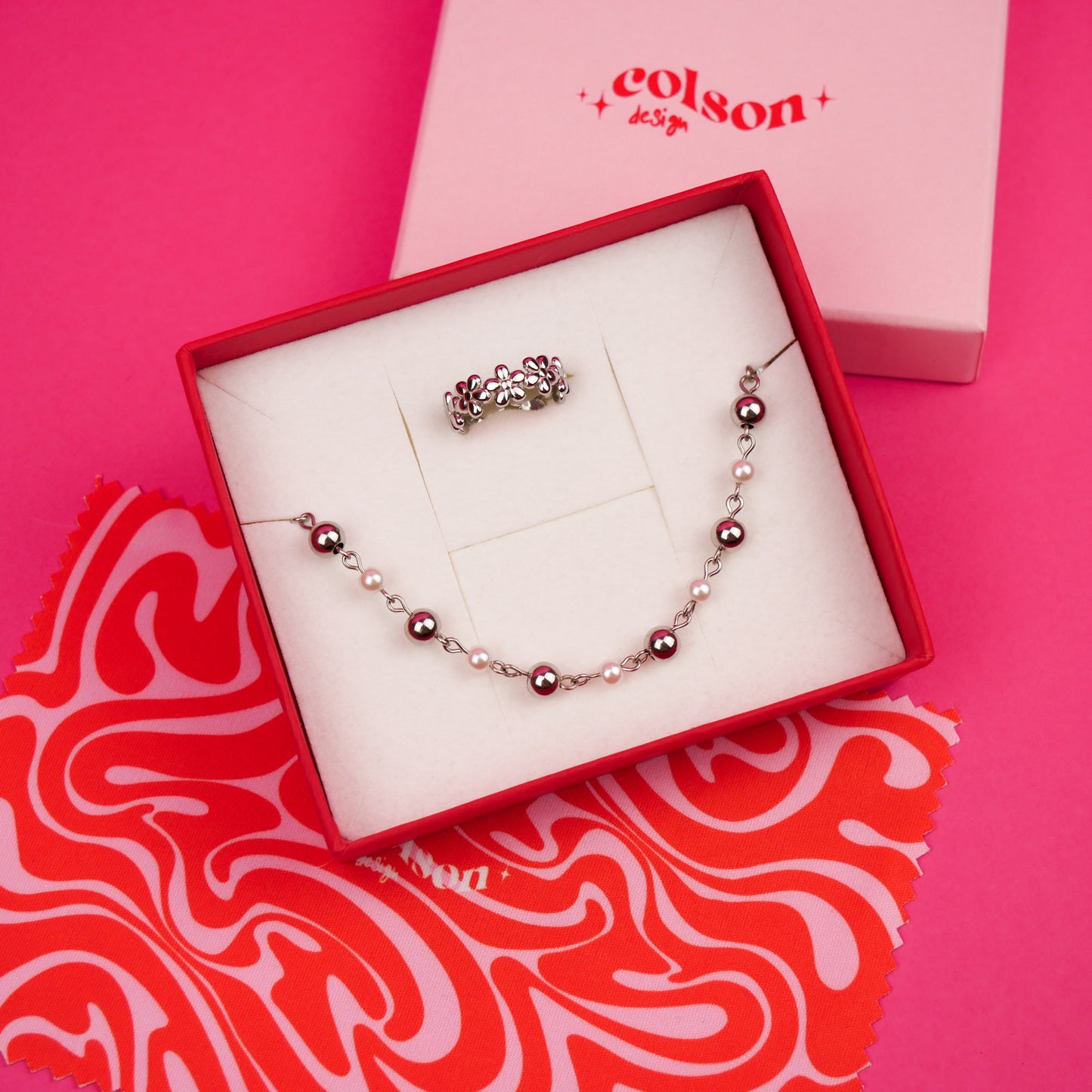 SOFTIE - silver set (bracelet & ring)