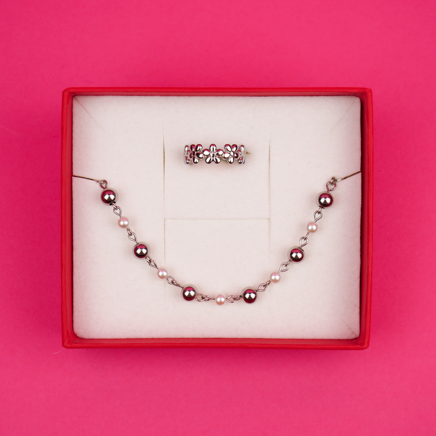 SOFTIE - silver set (bracelet & ring)