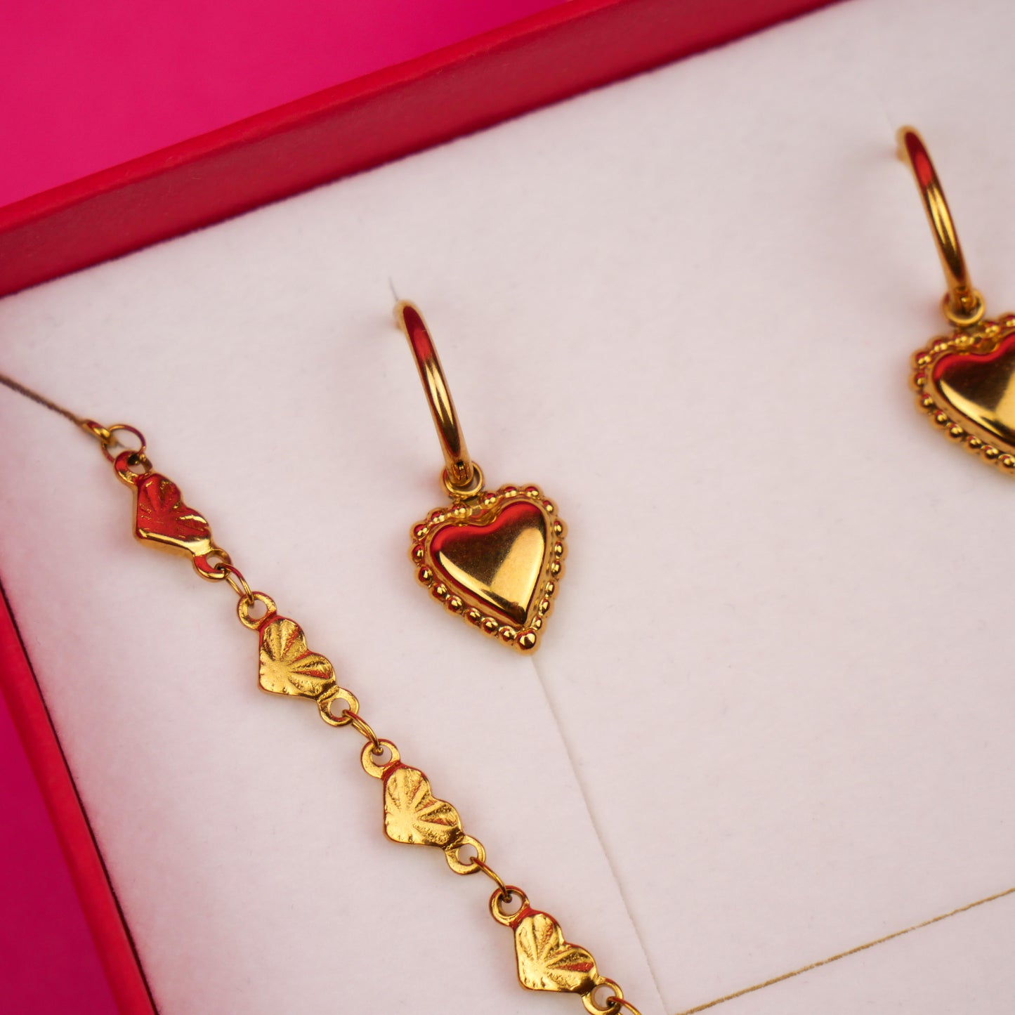 DARLING - coffret doré (collier & boucles d'oreilles)