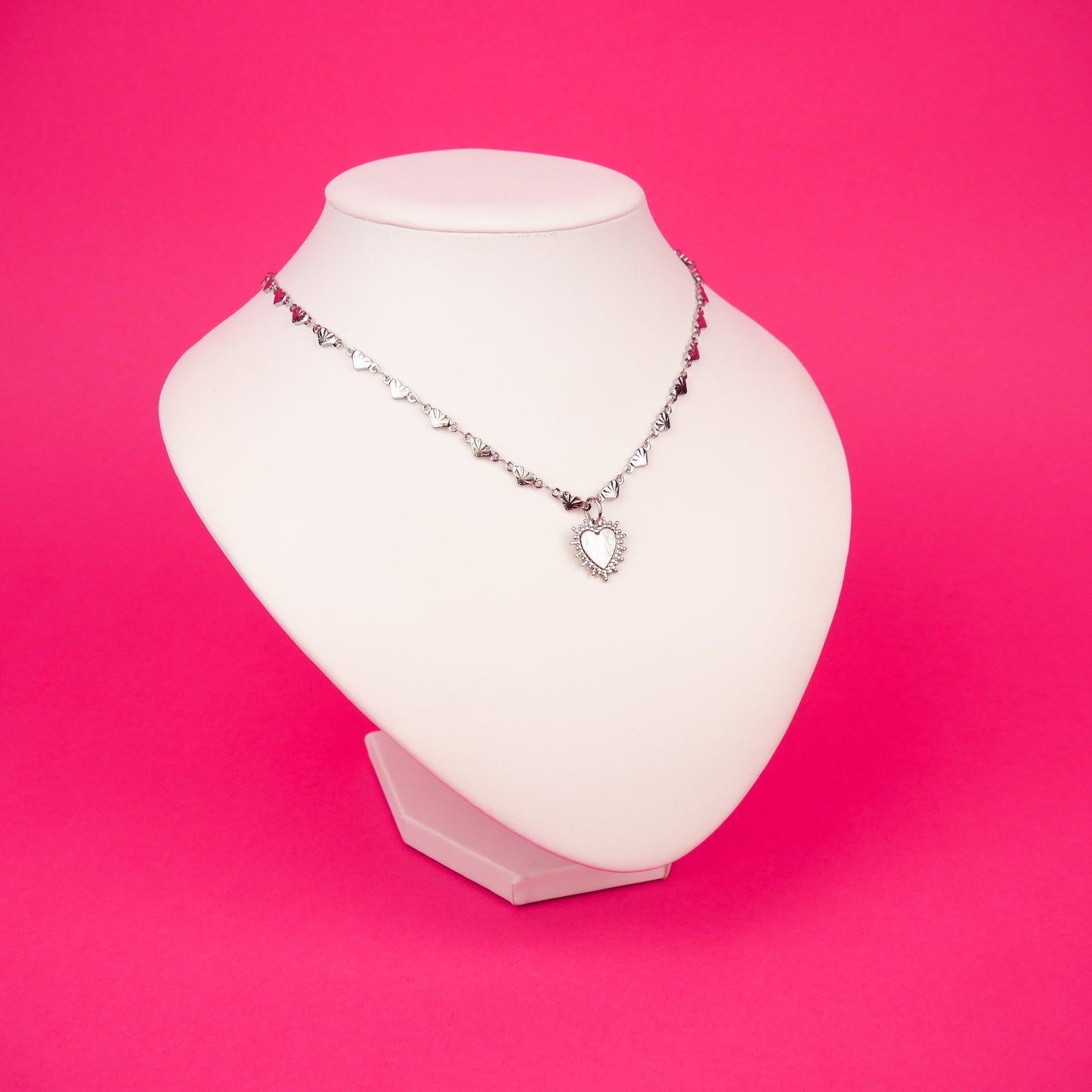 SECRET HEART - silver necklace