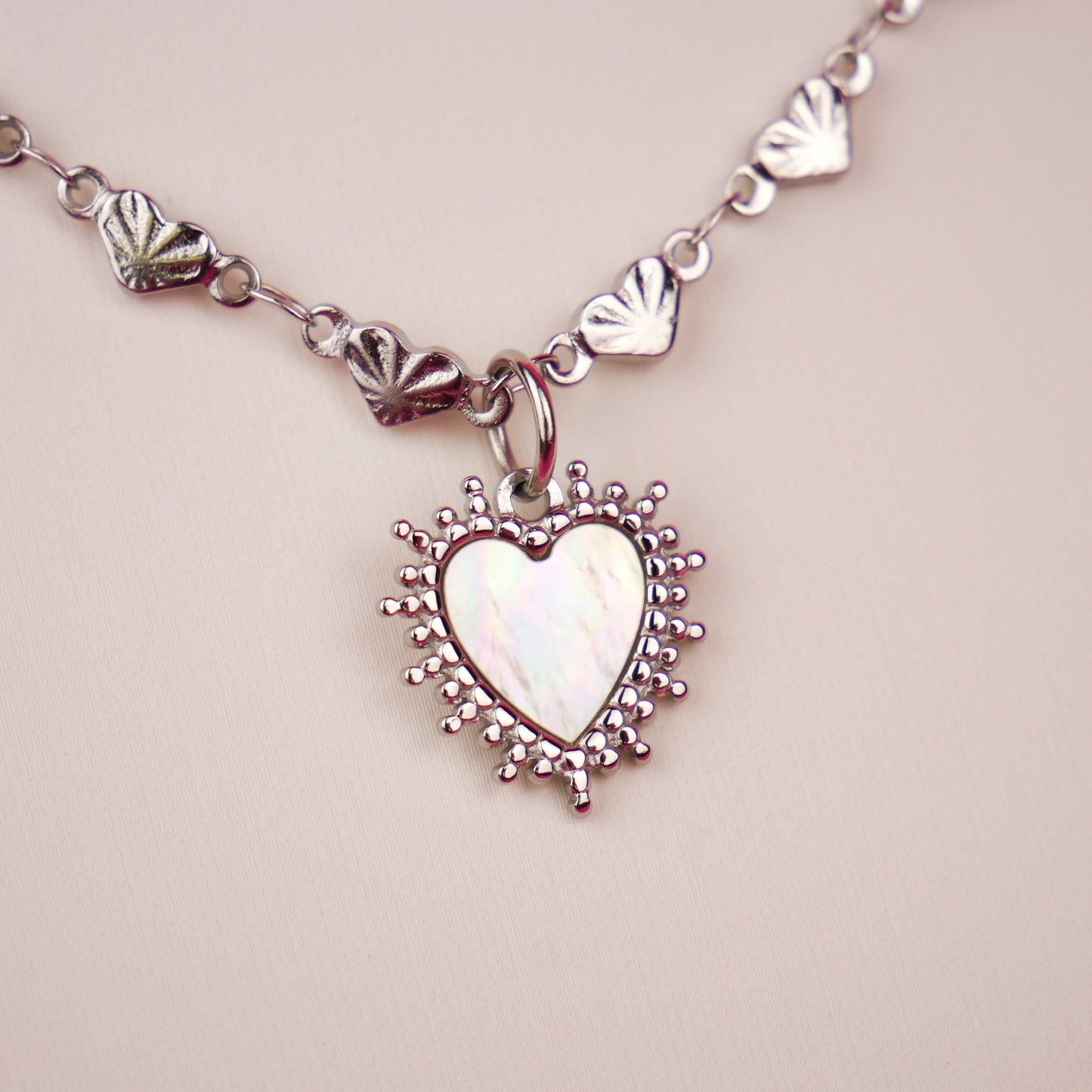 SECRET HEART - silver necklace