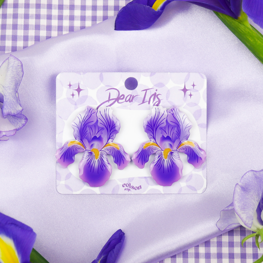 IRIS BLOOM - large earrings