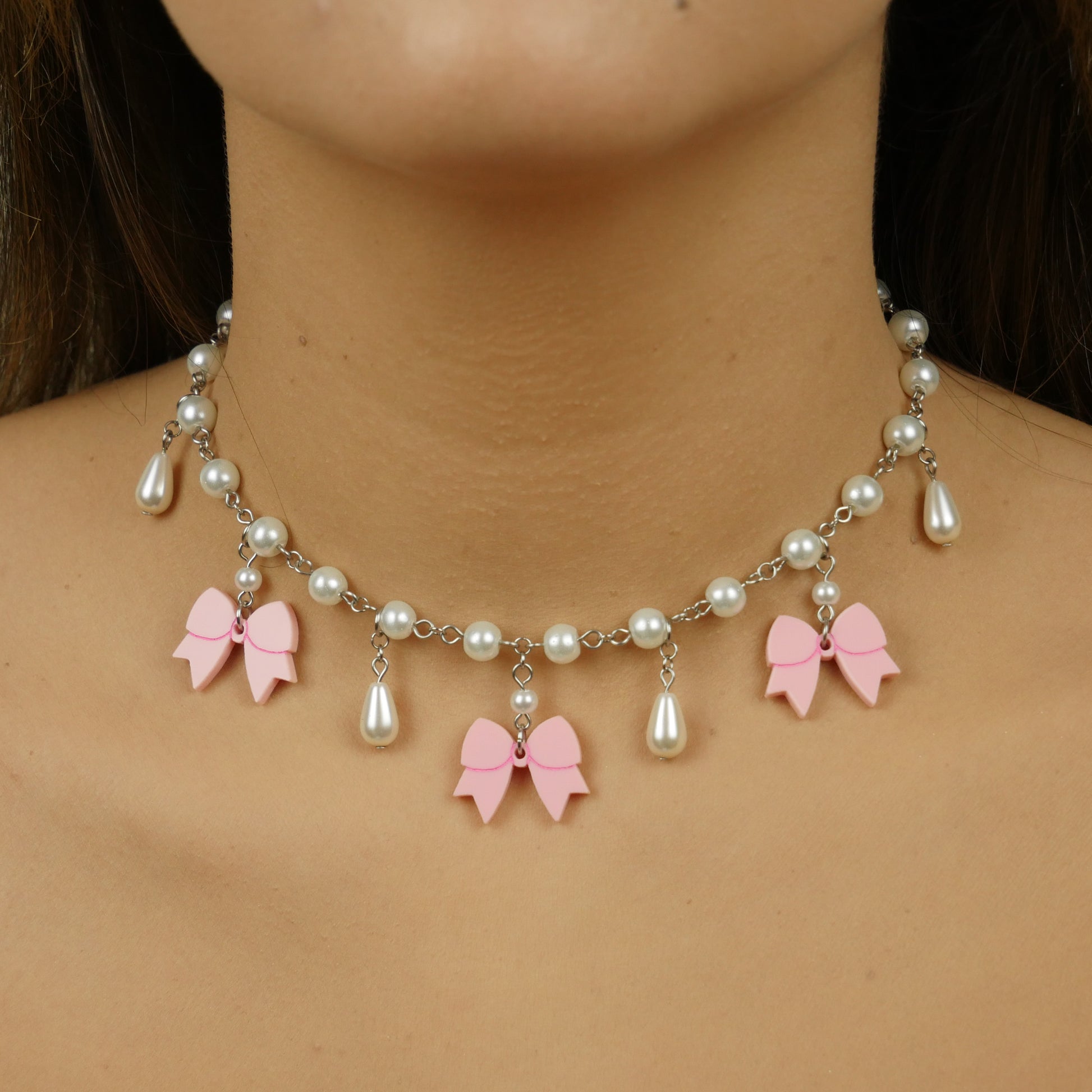 Jewelry, Pink Coquette Dollete Necklace