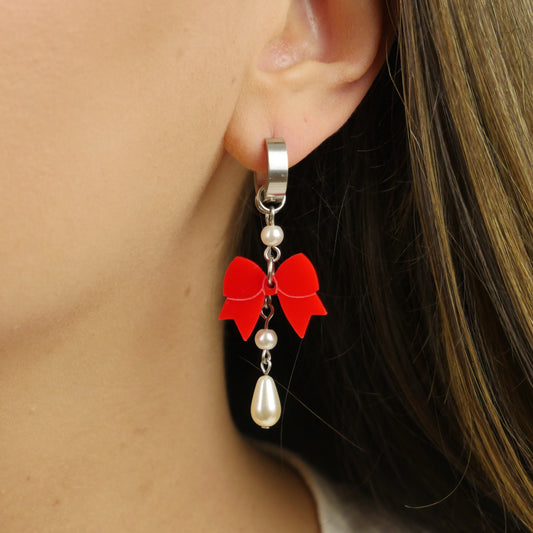 COQUETTE EARRINGS - red