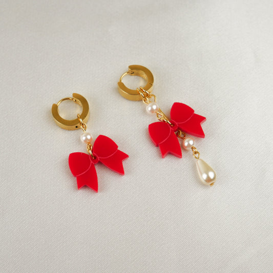 COQUETTE EARRINGS - red