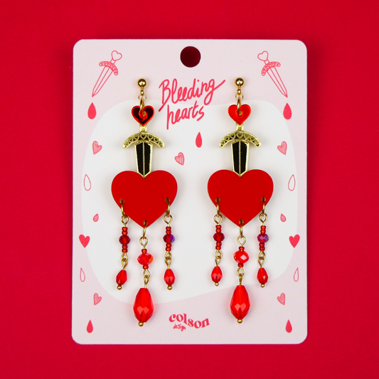 BLEEDING HEARTS - boucles d'oreilles Halloween