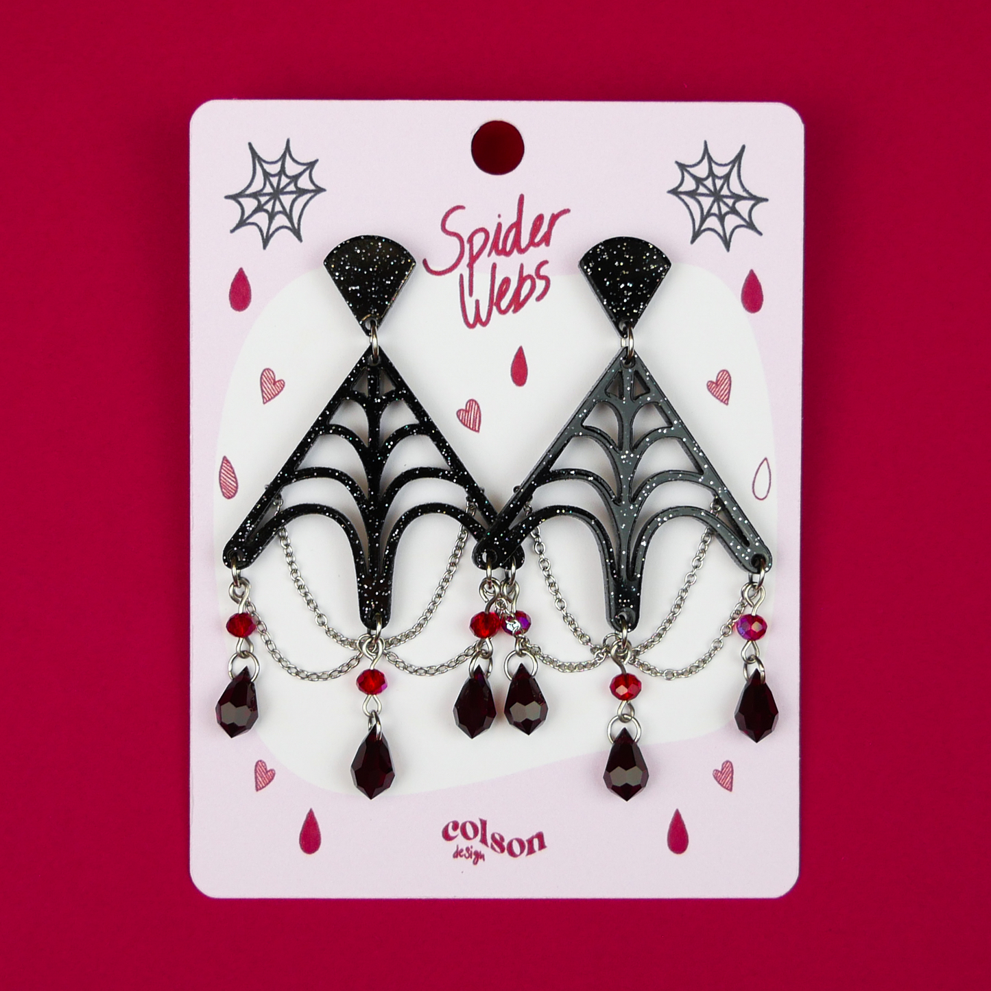 SPIDER WEBS - boucles d'oreilles Halloween