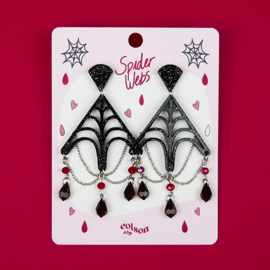 SPIDER WEBS - earrings Halloween