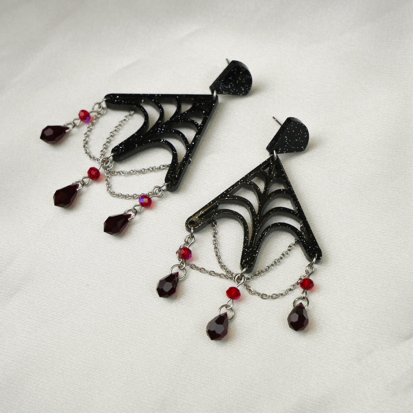 SPIDER WEBS - boucles d'oreilles Halloween