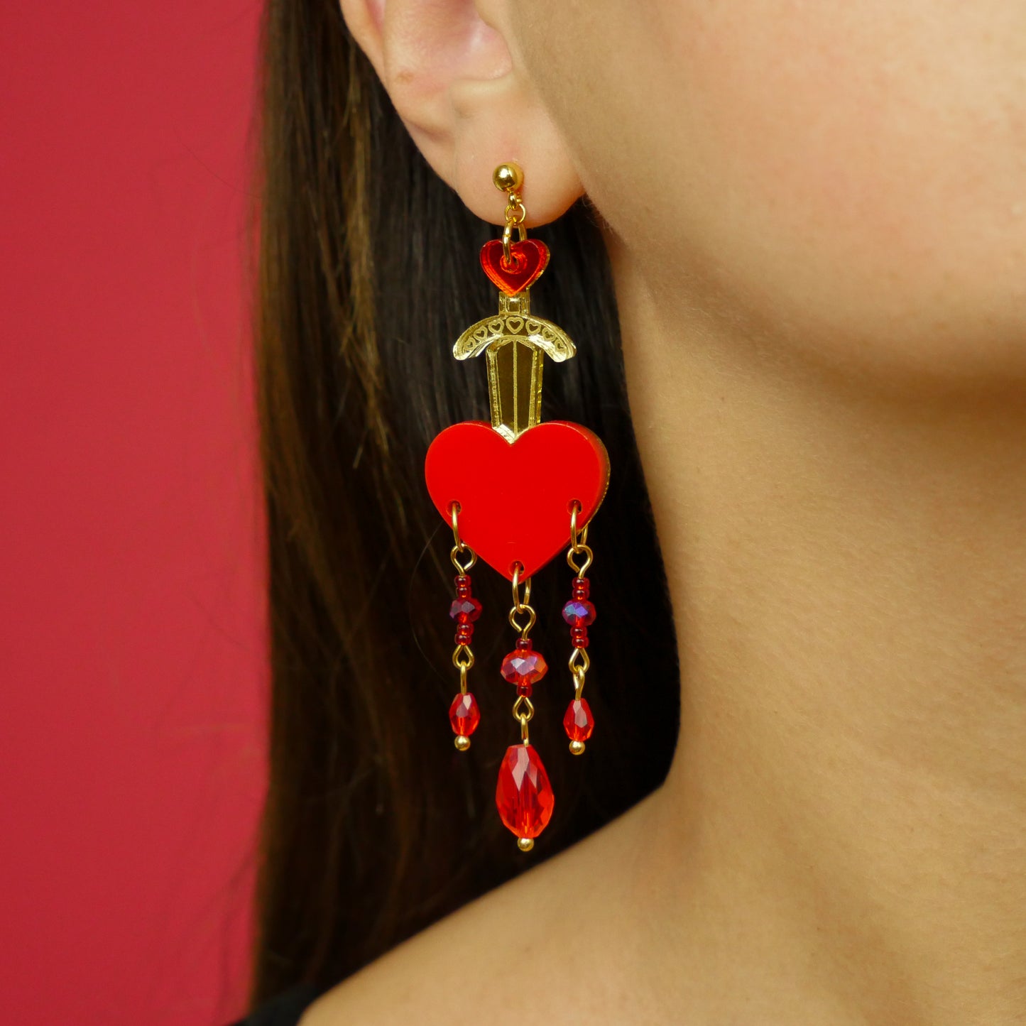 BLEEDING HEARTS - boucles d'oreilles Halloween