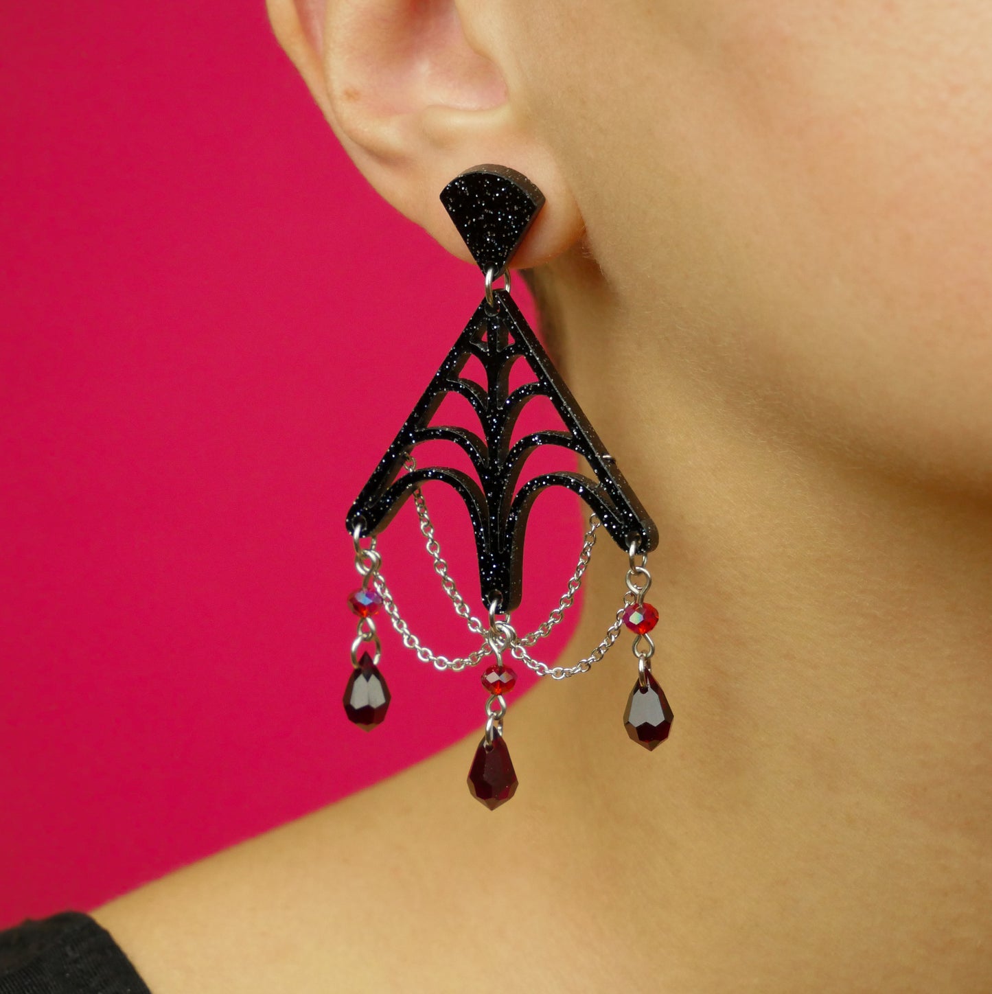 SPIDER WEBS - boucles d'oreilles Halloween