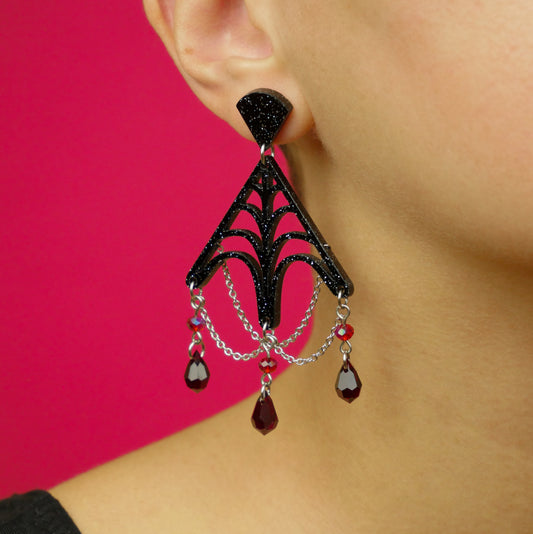 SPIDER WEBS - earrings Halloween
