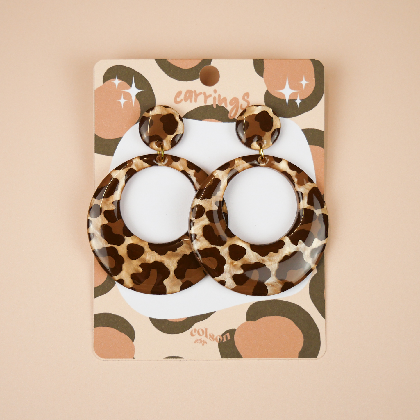 ROUND HOOPS - leopard