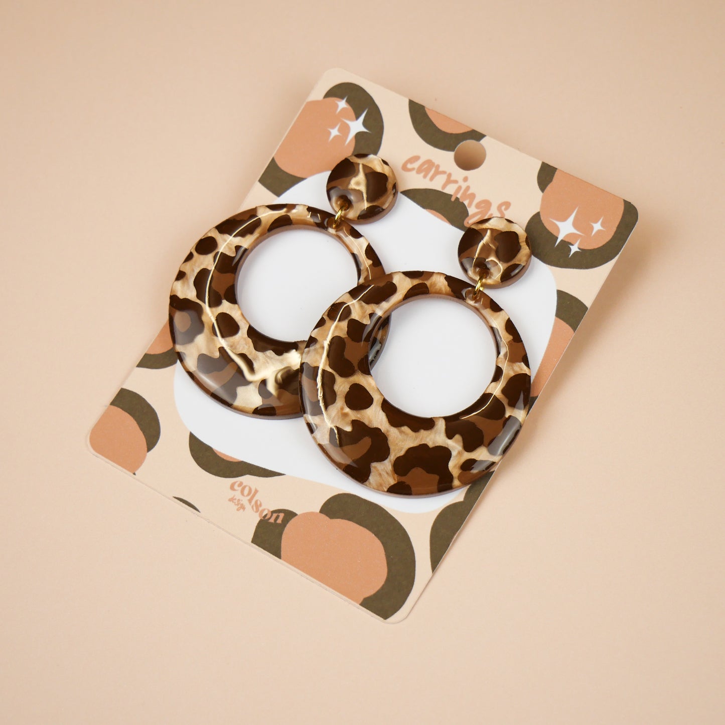 ROUND HOOPS - leopard