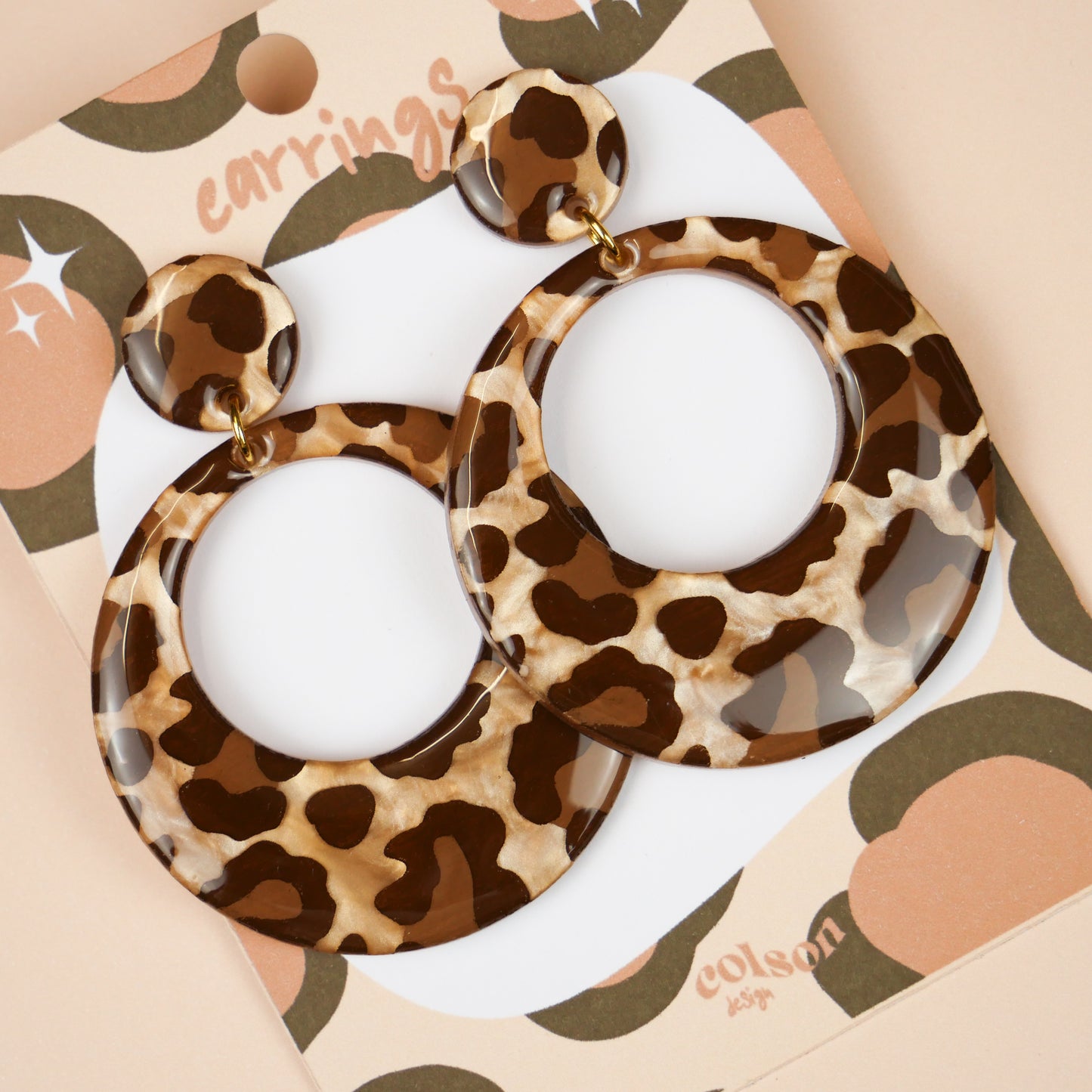 ROUND HOOPS - leopard