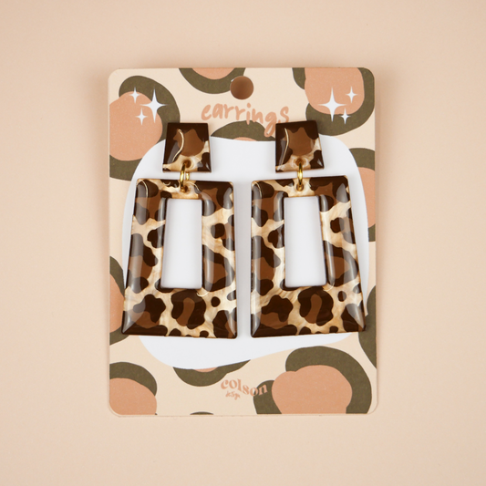 BOX HOOPS - leopard