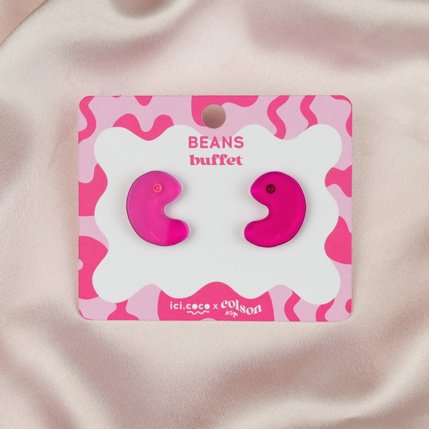 BABY BEANS - gummy pink studs