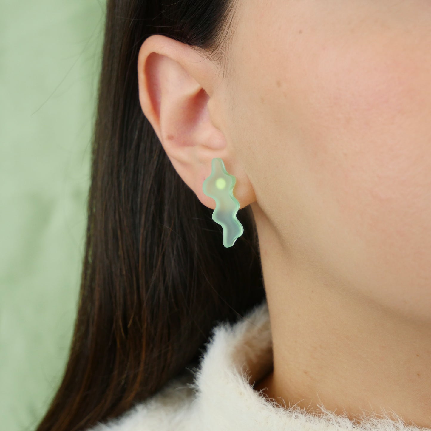 BABY PLANKTONS - iced mint studs