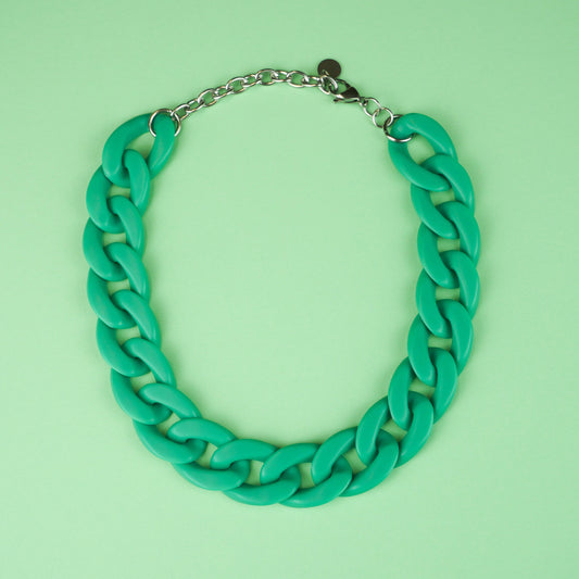 COLLIER CHAÎNE ACRYLIQUE - vert