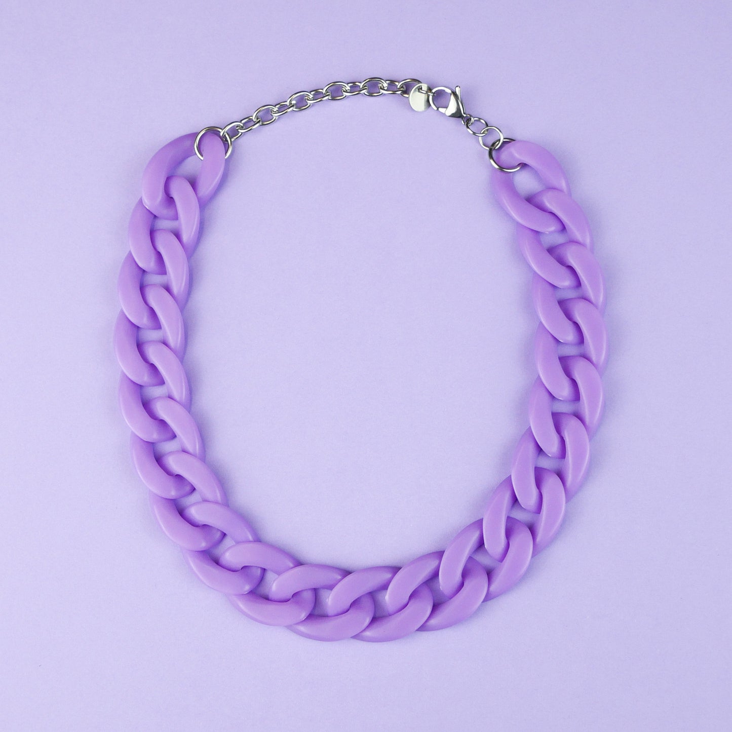 ACRYLIC CHAIN NECKLACE - purple