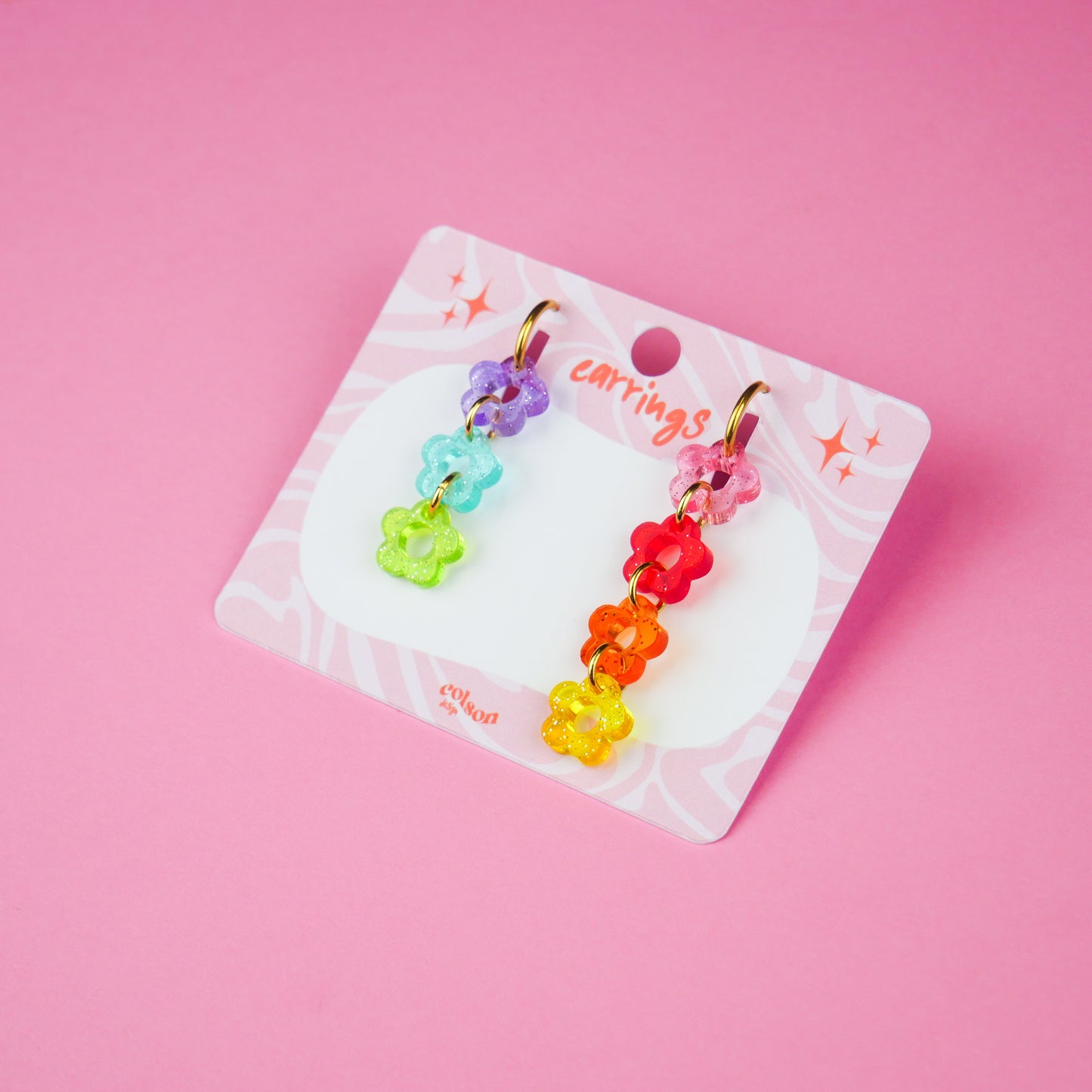 RAINBOW BOUQUET - boucles d'oreilles