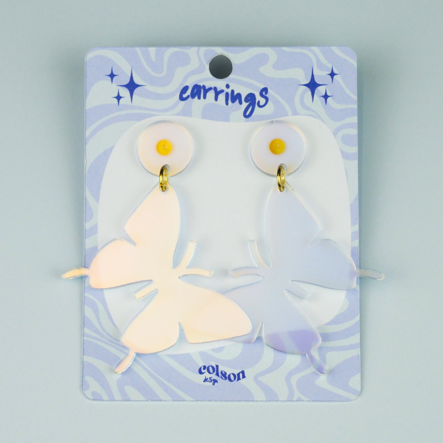 BOUCLES D'OREILLES PAPILLON - iridescent