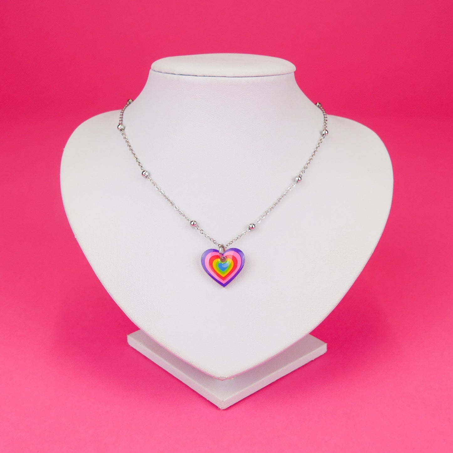 RAINBOW HEART - necklace