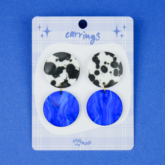 DUO - blue & cow print