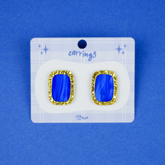 ANTIQUE STUDS - royal blue