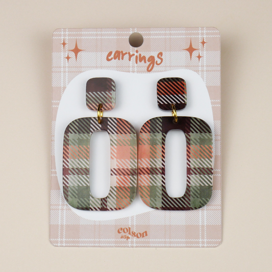 RETRO SQUARE - green tartan