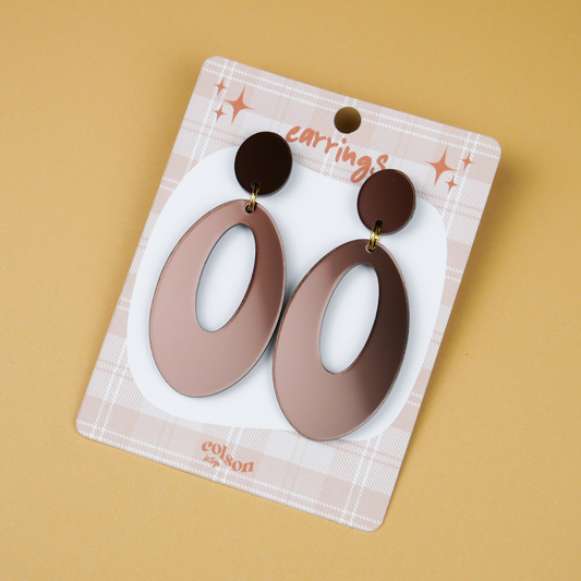 RETRO OVAL - glazed brown