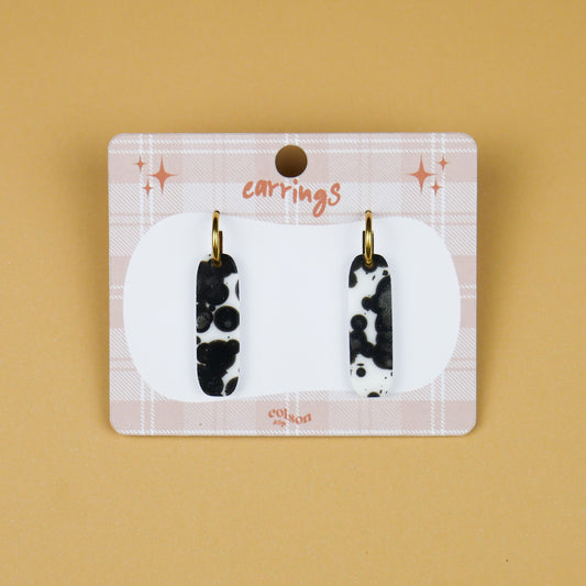 LONG DANGLE - cow print