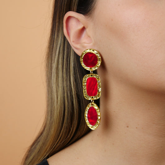 ANTIQUE PENDANTS - red marble