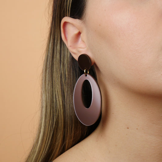 RETRO OVAL - glazed brown