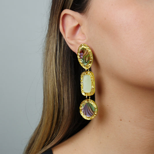 ANTIQUE PENDANTS - mystical garden & green