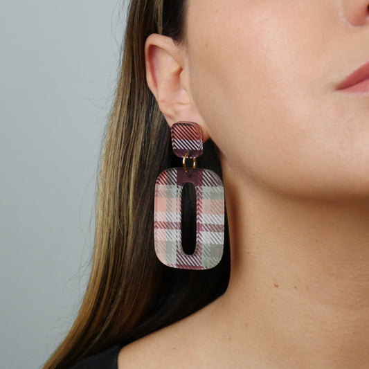 RETRO SQUARE - green tartan