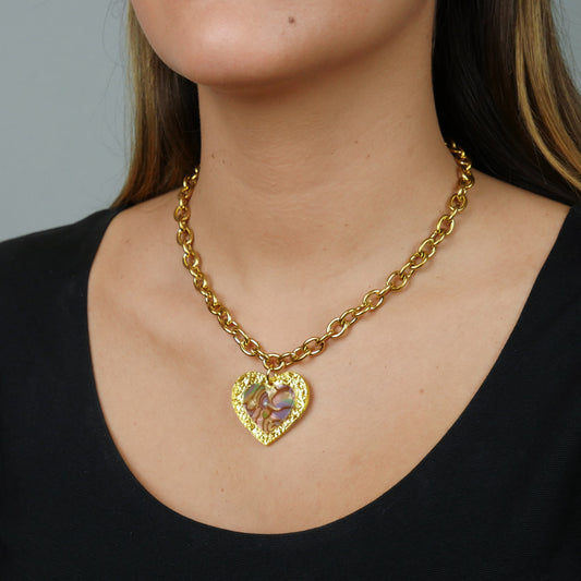 ANTIQUE HEART NECKLACE - mystical garden