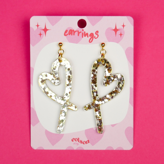 XOXO - metallic glitter