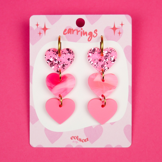 HEART CHAIN - pink