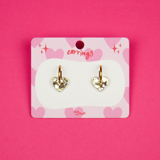 DAINTY HEART - metallic glitter