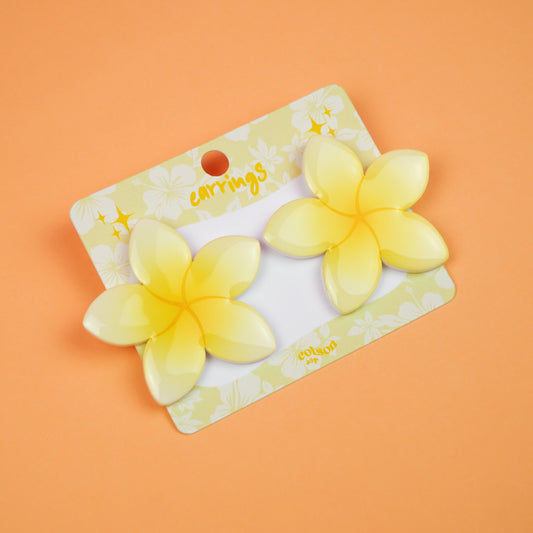 BOLD PLUMERIA - butter yellow