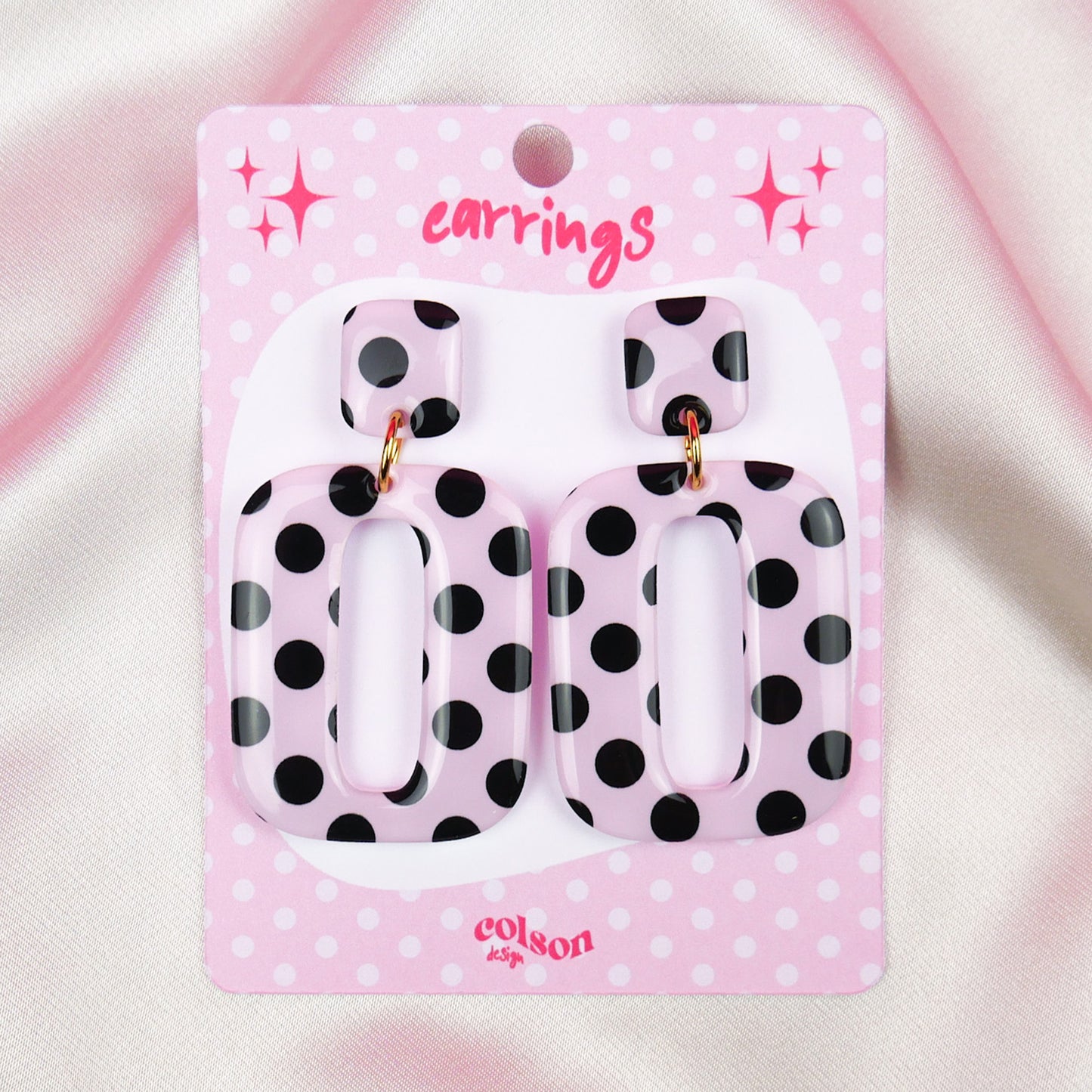 RETRO SQUARE - pink polka dot