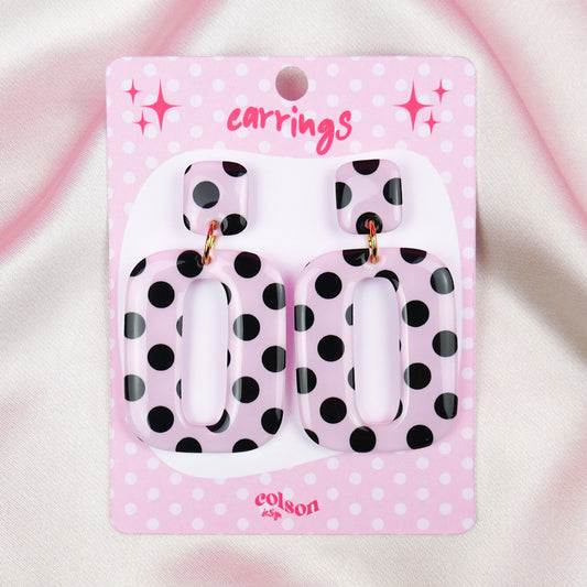 RETRO SQUARE - pink polka dot