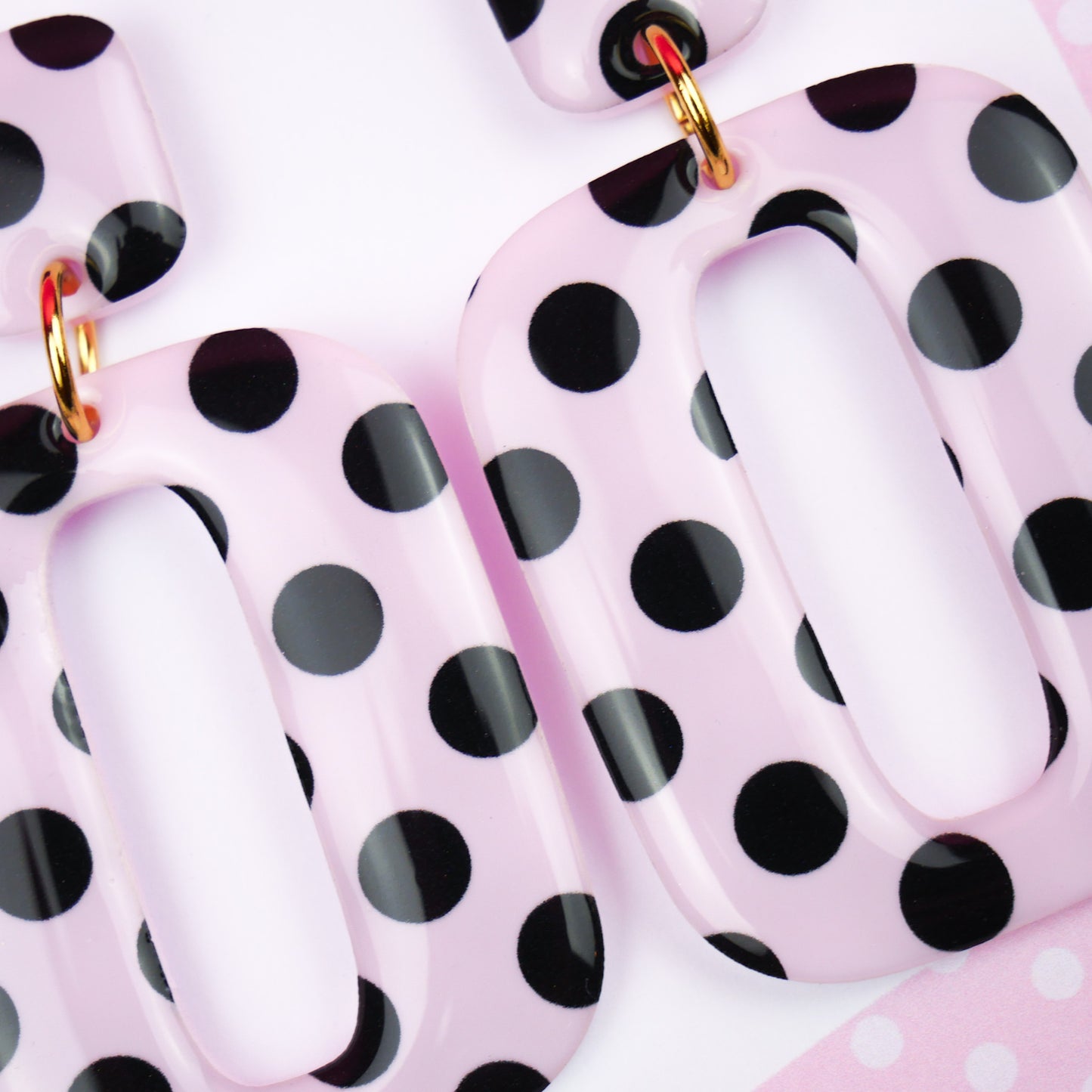 RETRO SQUARE - pink polka dot