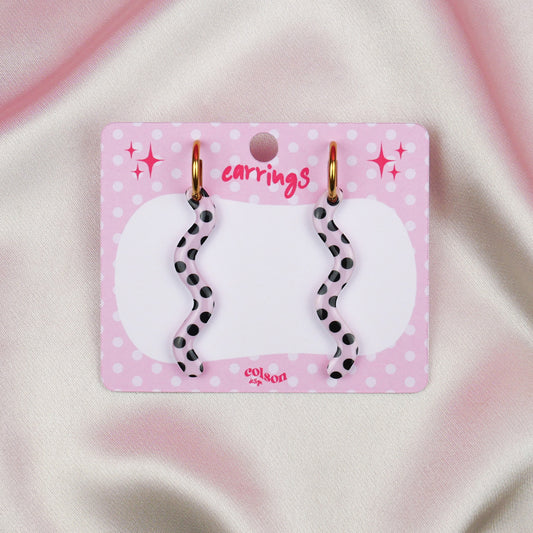 SQUIGGLE - pink polka dot