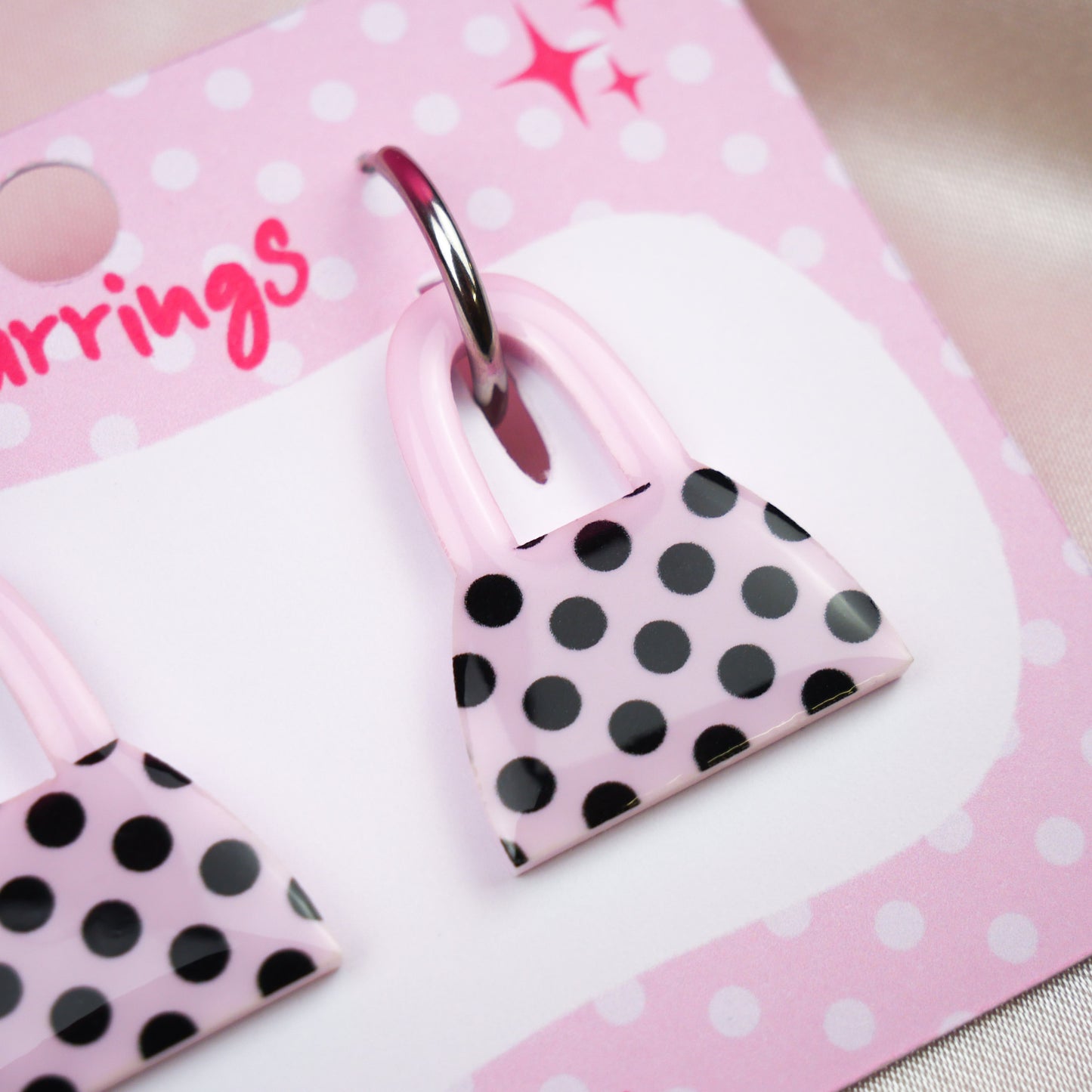 PURSE FIRST - pink polka dot